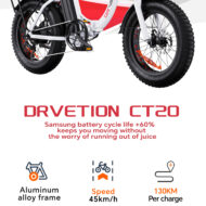DRVetion CT20, e-bike pieghevole con ruote larghe e telaio compatto
