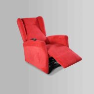 Poltrona Relax Savoy reclinabile con rivestimento in tessuto morbido